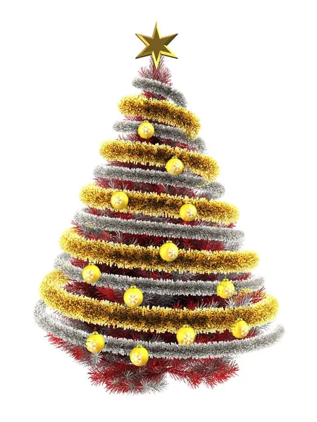 Roter Weihnachtsbaum — Stockfoto