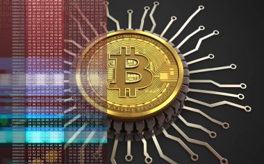  bitcoin arka plan üzerinde gösterimi