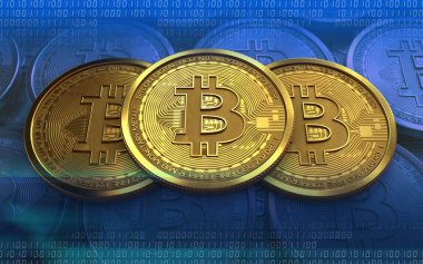  bitcoin arka plan üzerinde gösterimi