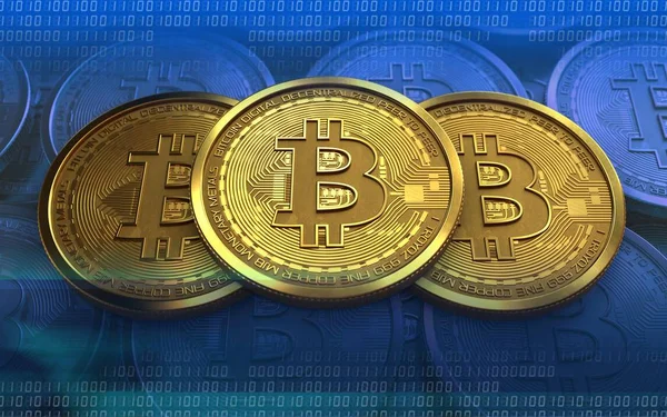  bitcoin arka plan üzerinde gösterimi