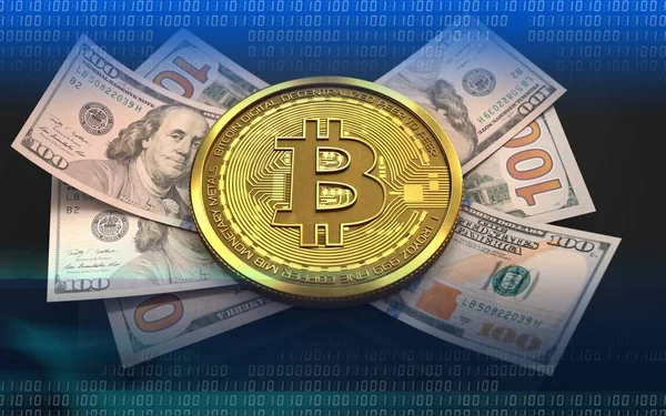  bitcoin arka plan üzerinde gösterimi