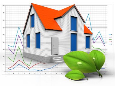  evin arka plan üzerinde gösterimi