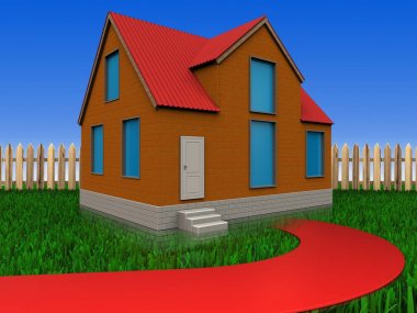 Kırmızı yol ile yazlık