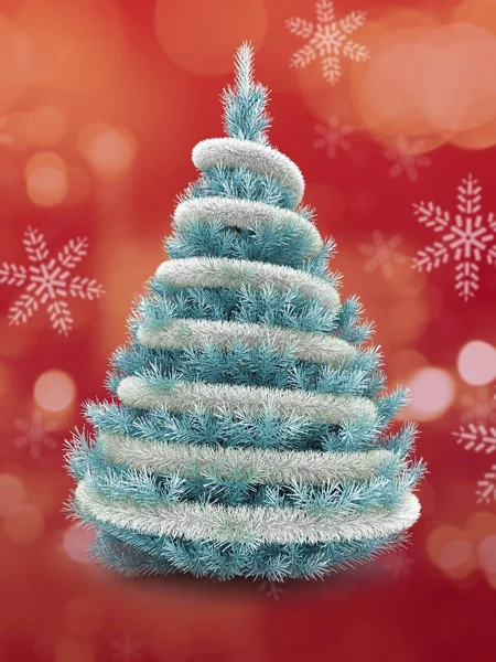 Blue Christmas tree — Stock Photo, Image