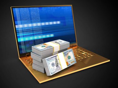 Altın bilgisayar çizimi 