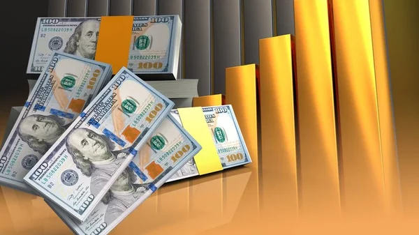Illustration of dollars stack — Stock Photo, Image