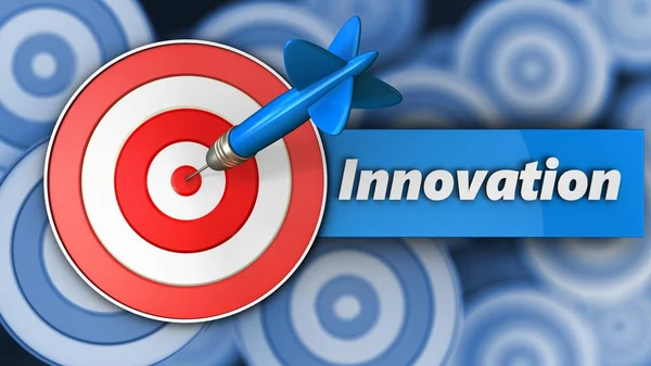 Målet med innovation skylt — Stockfoto