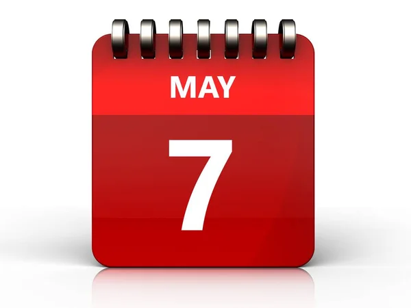 Illustration of may 7 calendar — Stock Photo, Image