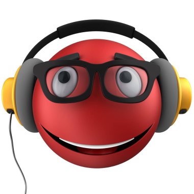  Kırmızı ifade gülümseme