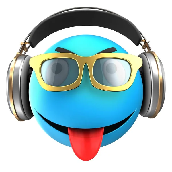 Blue emoticon smile — Stock Photo, Image