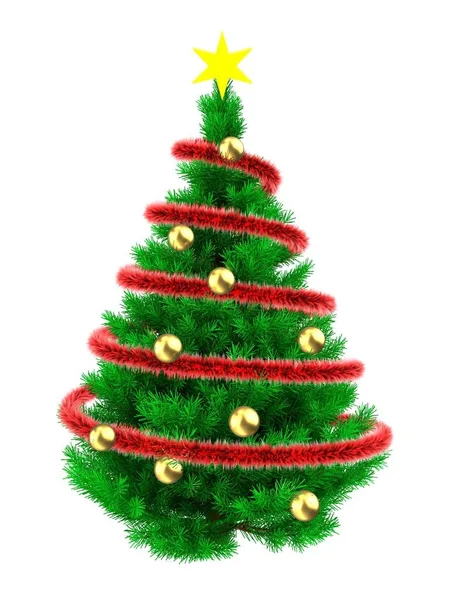 Зелене дерево Різдва — стокове фото