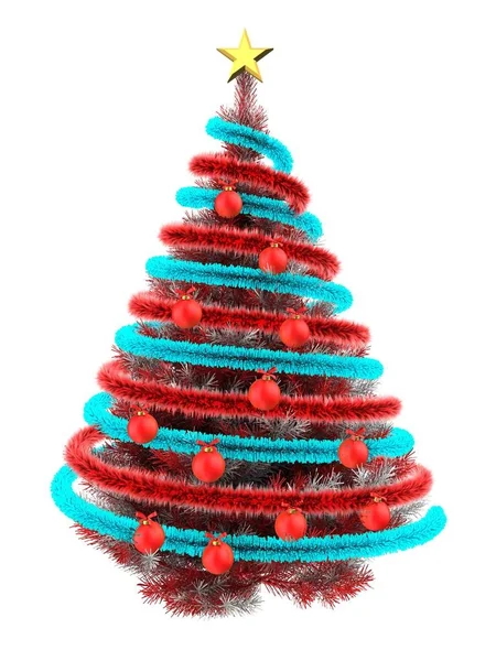 Red Christmas tree — Stock Photo, Image
