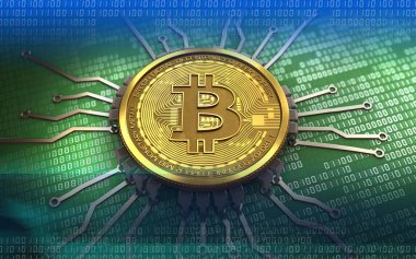  bitcoin arka plan üzerinde gösterimi