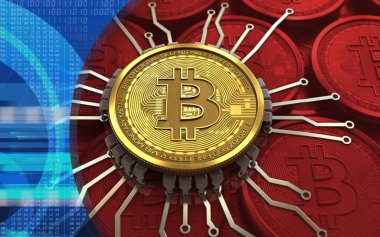  bitcoin arka plan üzerinde gösterimi