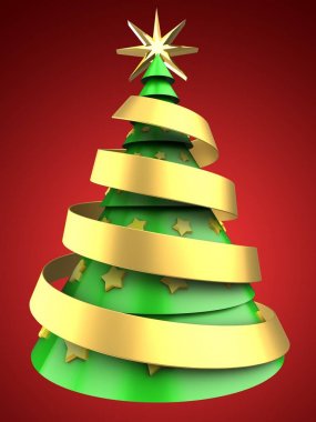 ışık yeşil Noel ağacı 