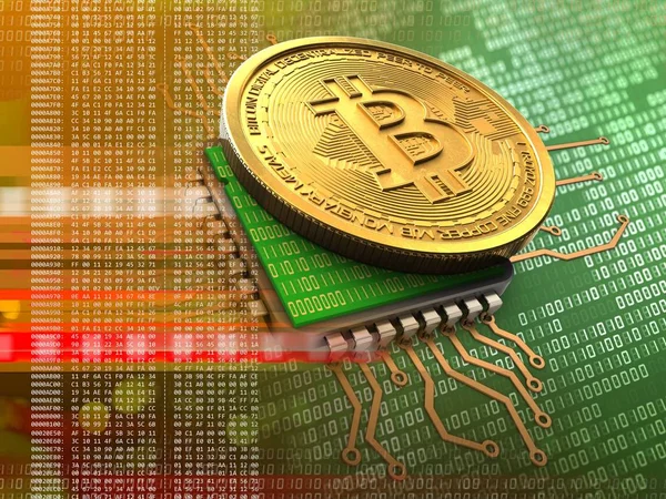 bitcoin arka plan üzerinde gösterimi