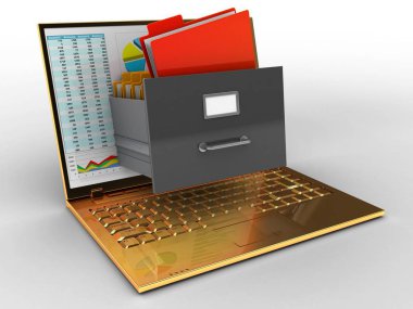 Altın bilgisayar çizimi 