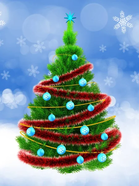 Illustration of Christmas tree — Stock Photo, Image