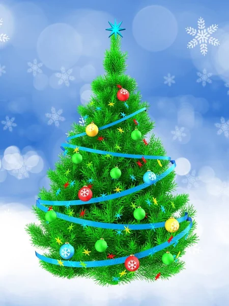 Illustration of Christmas tree — Stock Photo, Image