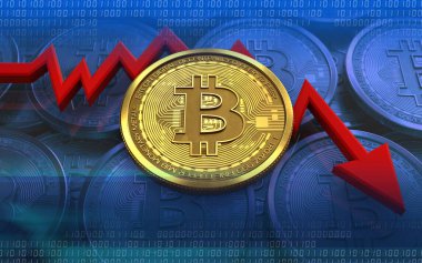 bitcoin arka plan üzerinde gösterimi