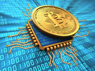 bitcoin arka plan üzerinde gösterimi