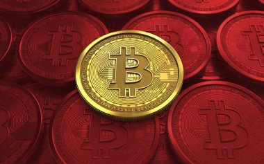 bitcoin arka plan üzerinde gösterimi
