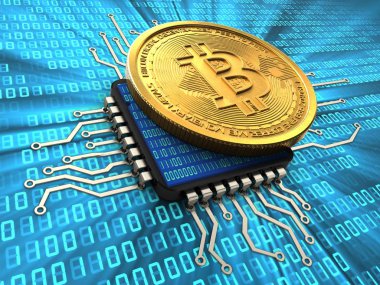 bitcoin arka plan üzerinde gösterimi
