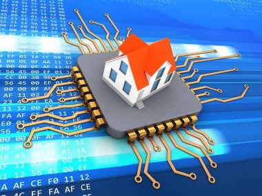 resimde arka plan üzerinde mikroçip