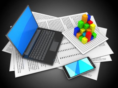 Kağıt arka plan üzerinde gösterimi