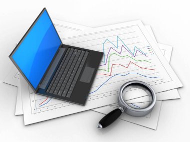 Illustration diyagram kağıtları