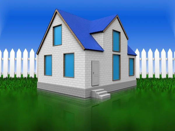 Ilustração de casa sobre fundo — Fotografia de Stock