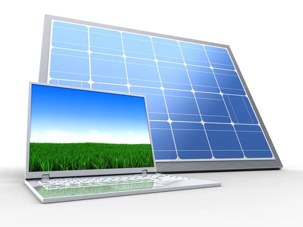 Abbildung des Solarmoduls — Stockfoto