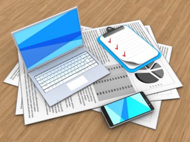 belgeleri arka plan üzerinde gösterimi