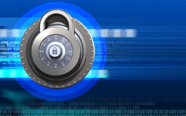  kilit arka plan üzerinde gösterimi