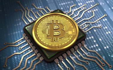 bitcoin arka plan üzerinde gösterimi