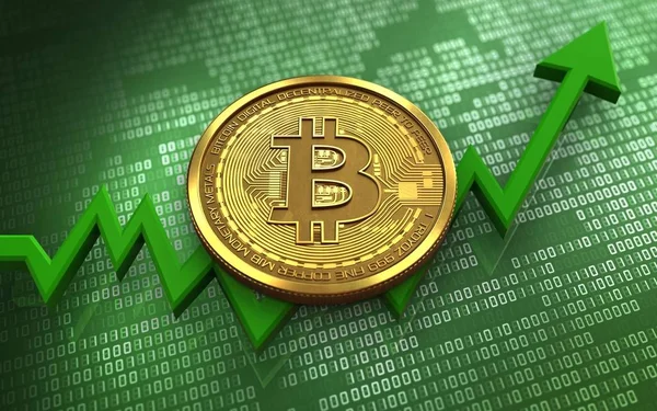 bitcoin arka plan üzerinde gösterimi