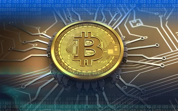 bitcoin arka plan üzerinde gösterimi