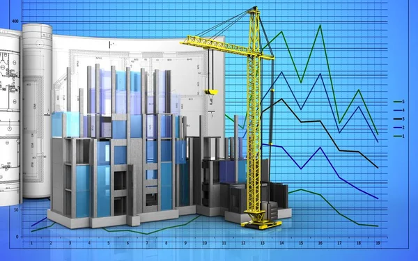  illüstrasyon inşaat ilerleme