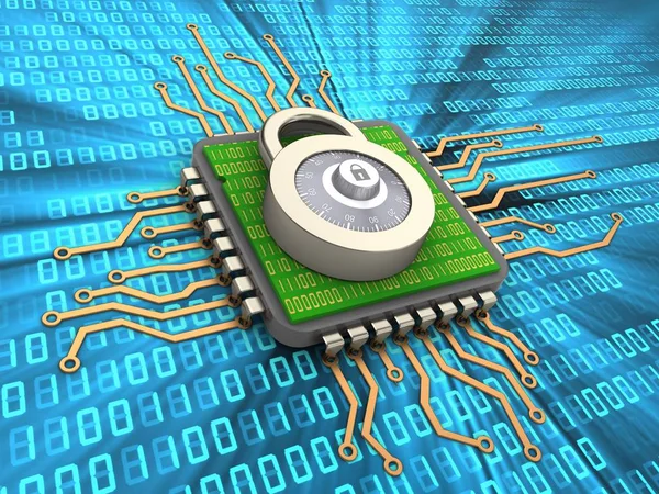 İşlemci arka plan üzerinde gösterimi