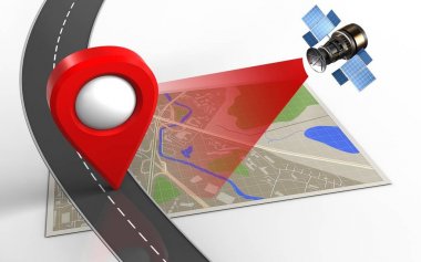 konumu iğne ile harita gösterimi