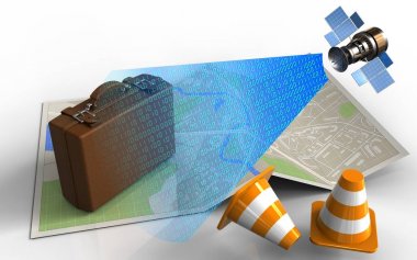 harita kağıt çizimde