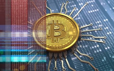 bitcoin arka plan üzerinde gösterimi 