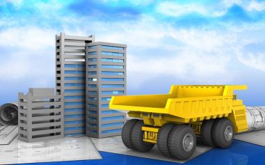 Şehir binalar inşaat