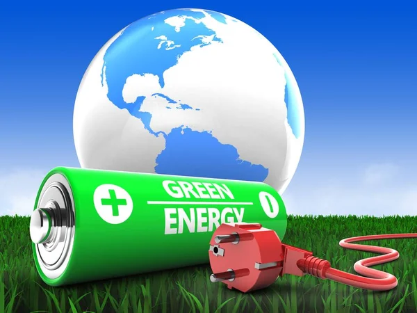 arka plan üzerinde pil gösterimi