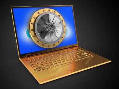 Altın bilgisayar çizimi