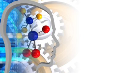 molekül arka plan üzerinde gösterimi