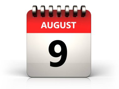  Beyaz arka plan üzerinde takvim