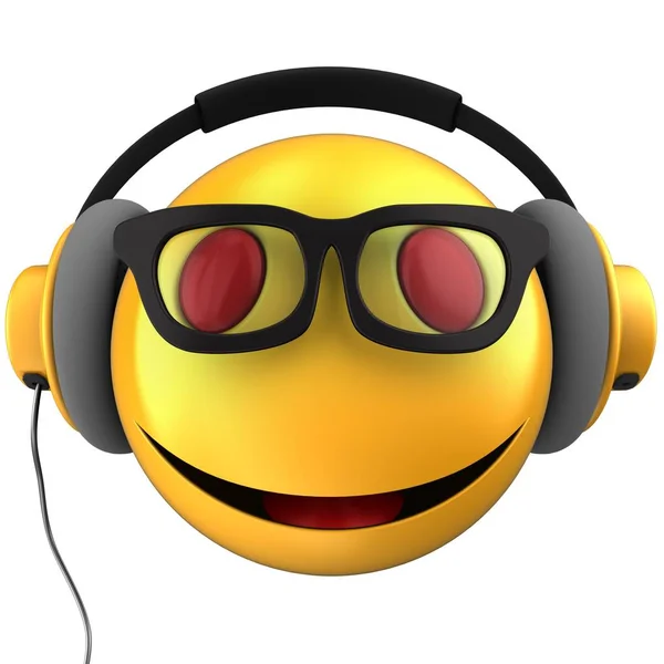 Emoticon smile  over  background — Stock Photo, Image