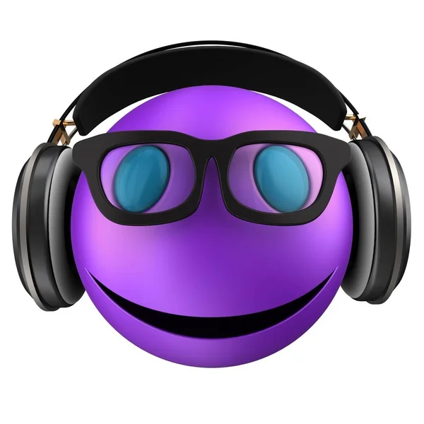 Emoticon smile  over  background — Stock Photo, Image