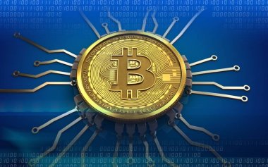 bitcoin arka plan üzerinde gösterimi 